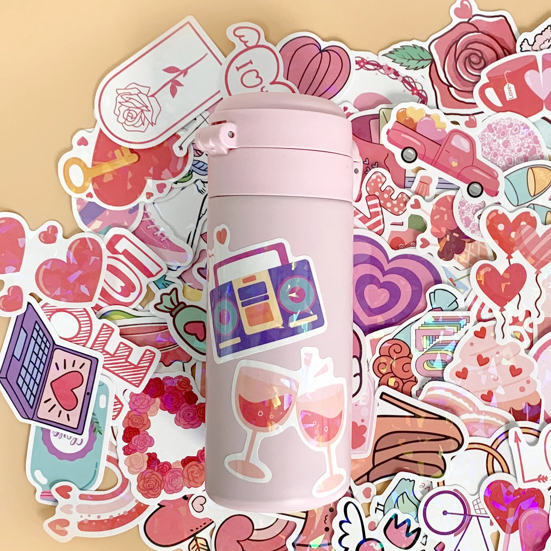 Love Spark Holo Stickers Set of 100