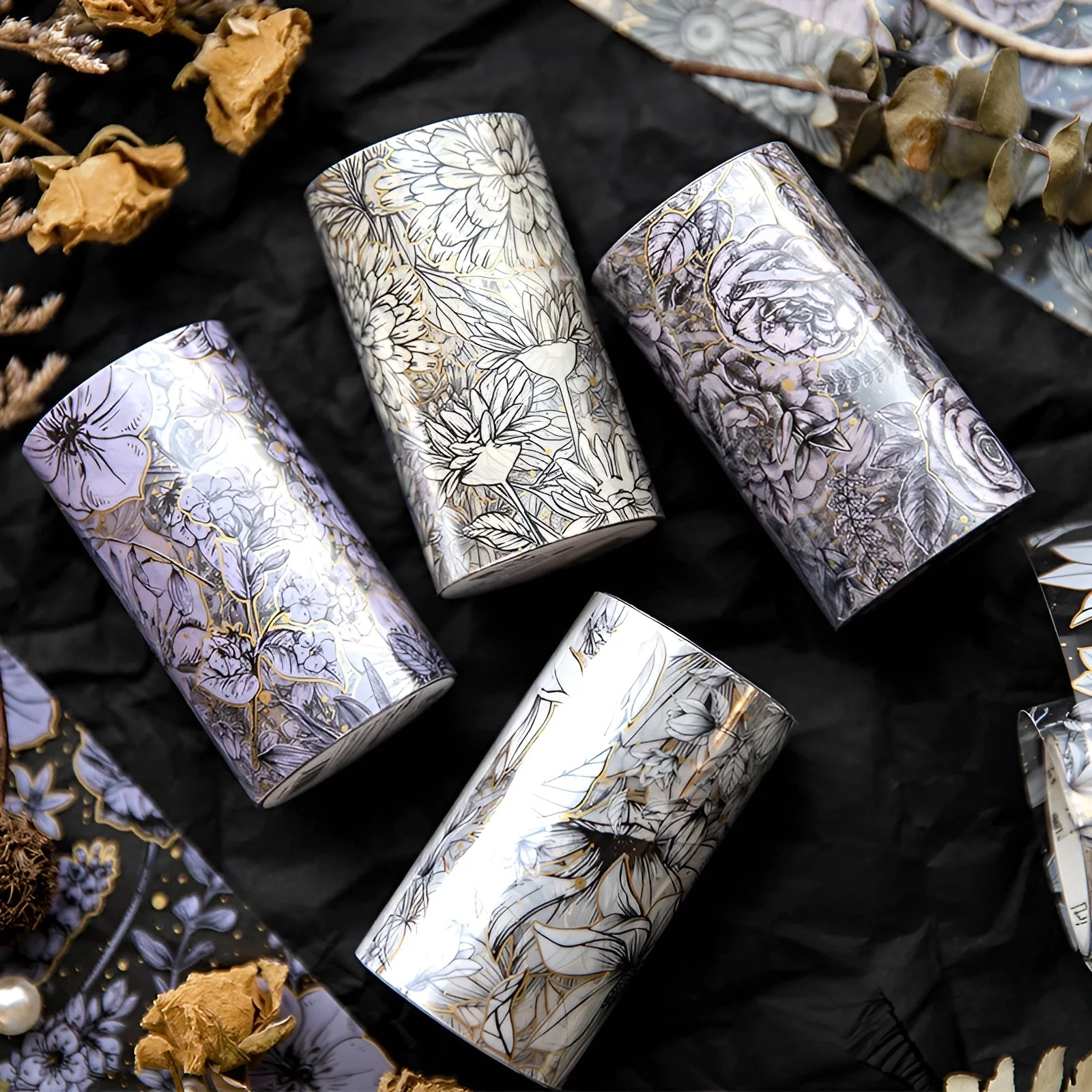 Pencilled Flowers Washi Tapes