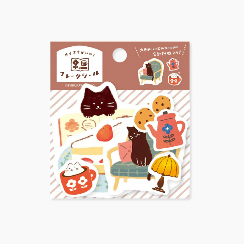 Furukawashiko Relaxing Time With A Cat Stickers