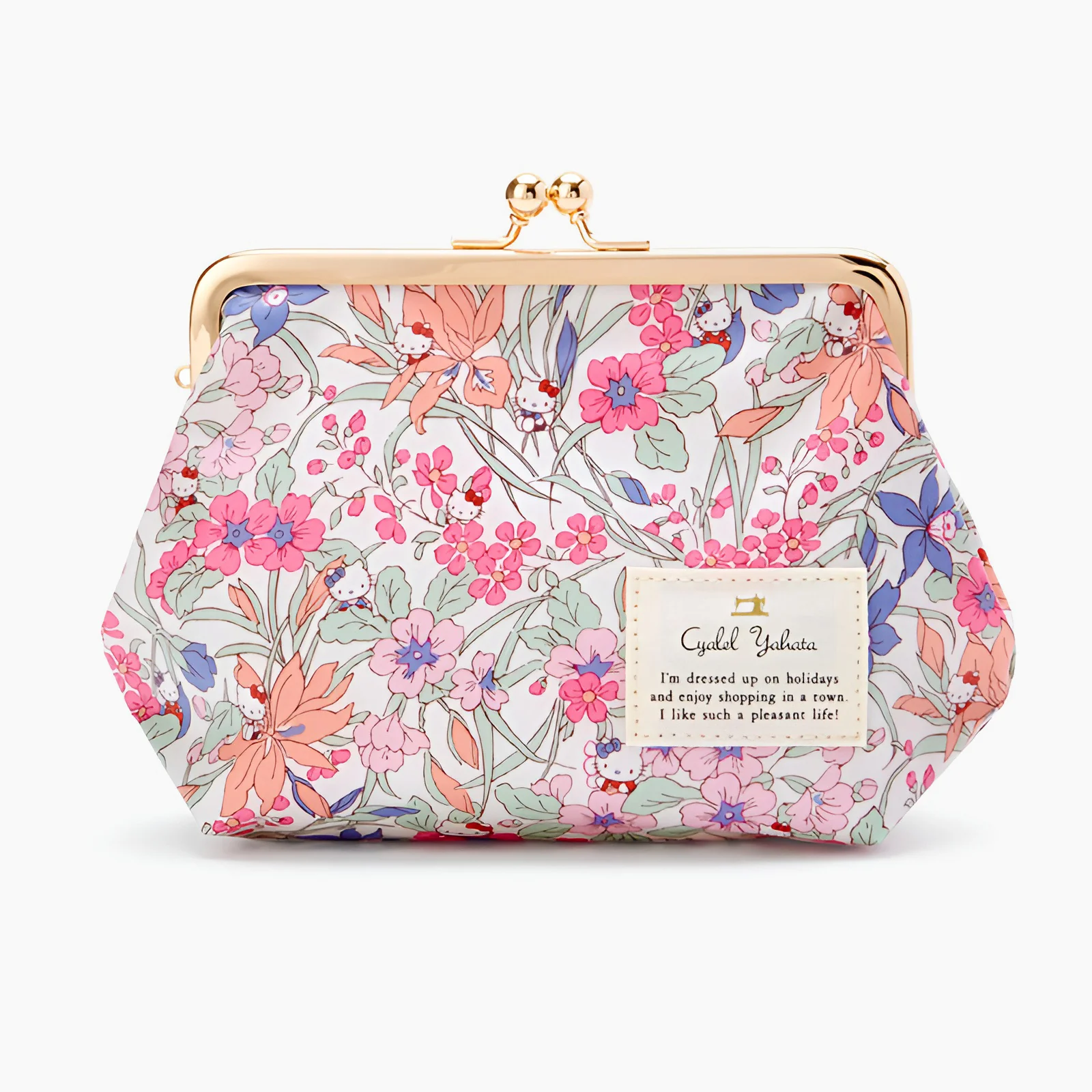 Sanrio x Liberty Fabrics Kiss Lock Floral Frame Pouch