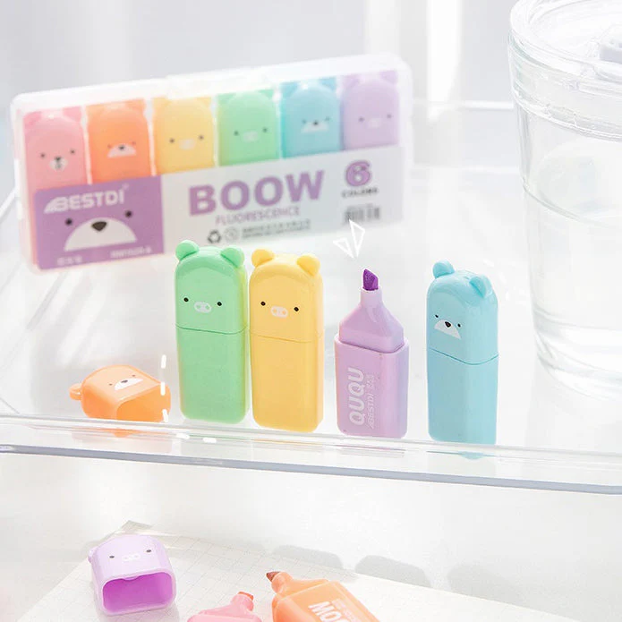 Mini Cartoon Animal Highlighters