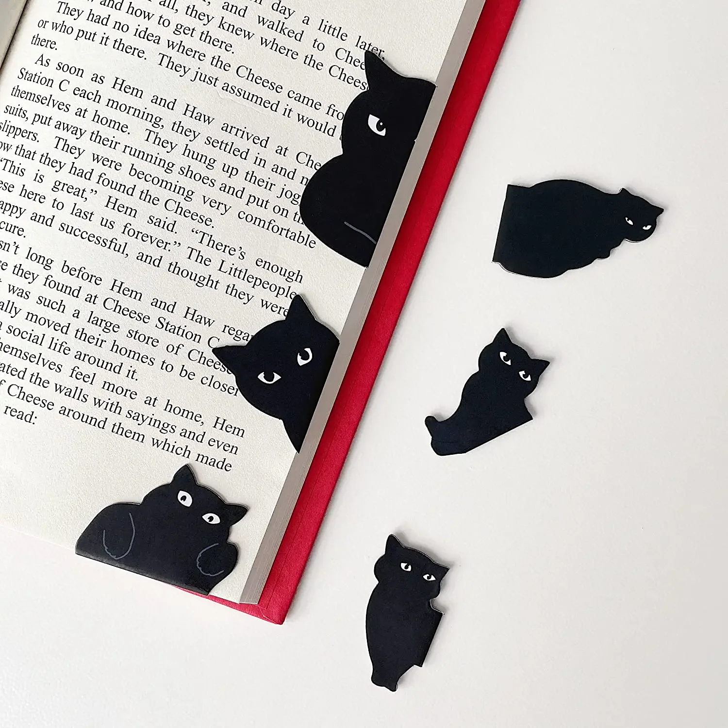 Black Cat Magnetic Bookmark Set of 6