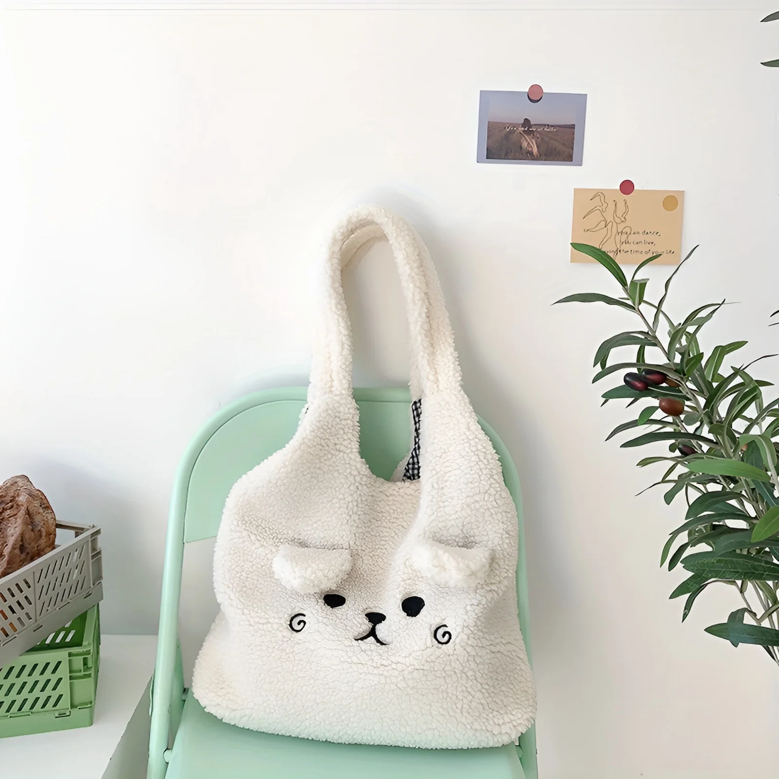 Bear Snuggler Sherpa Tote