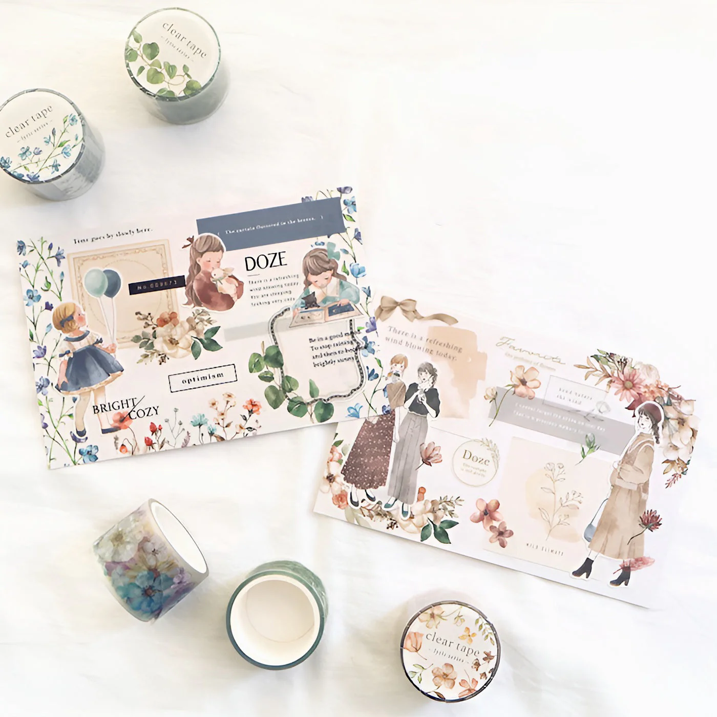 Artistic Bloom Clear Washi Tape