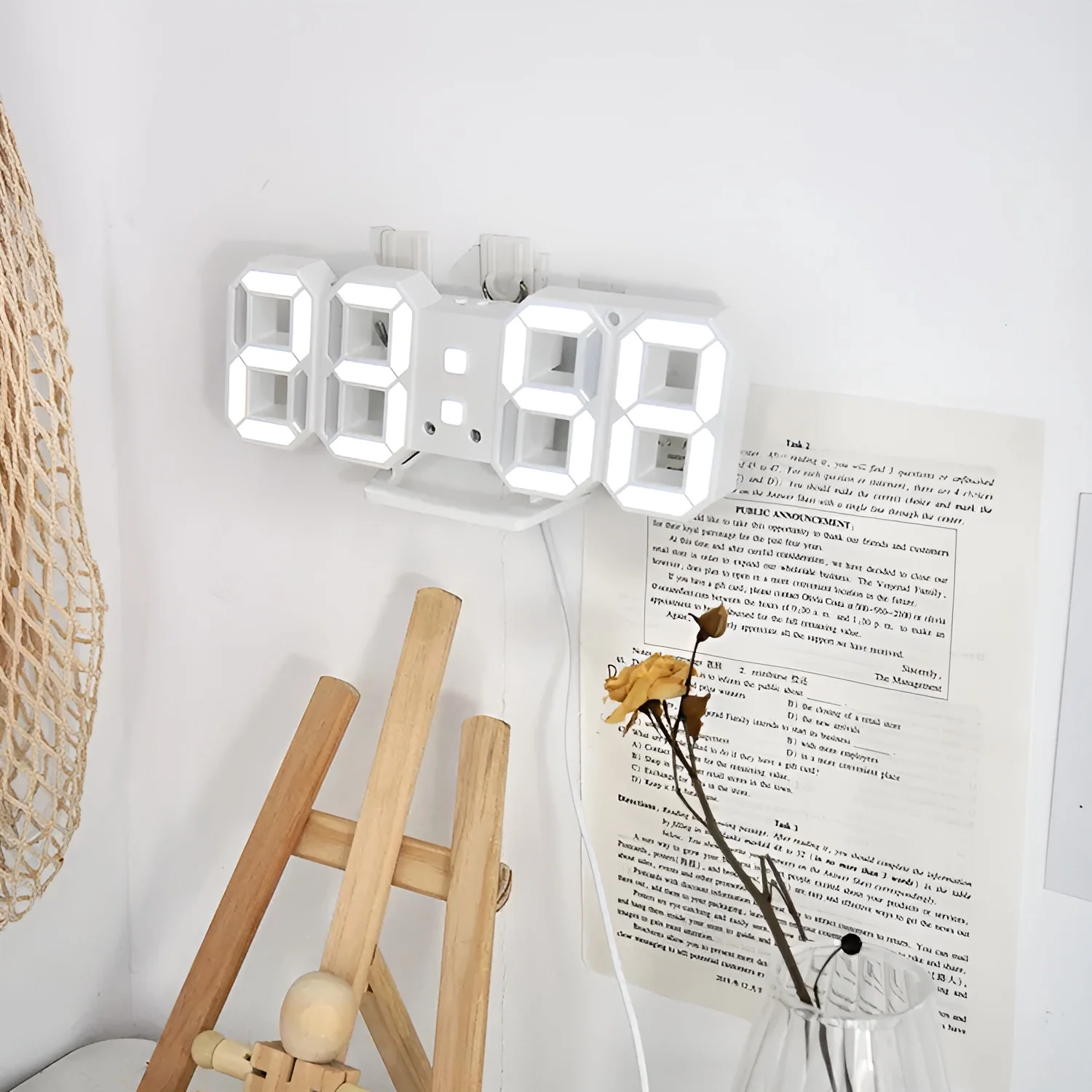Digital LED Wall & Desk Alarm Clock