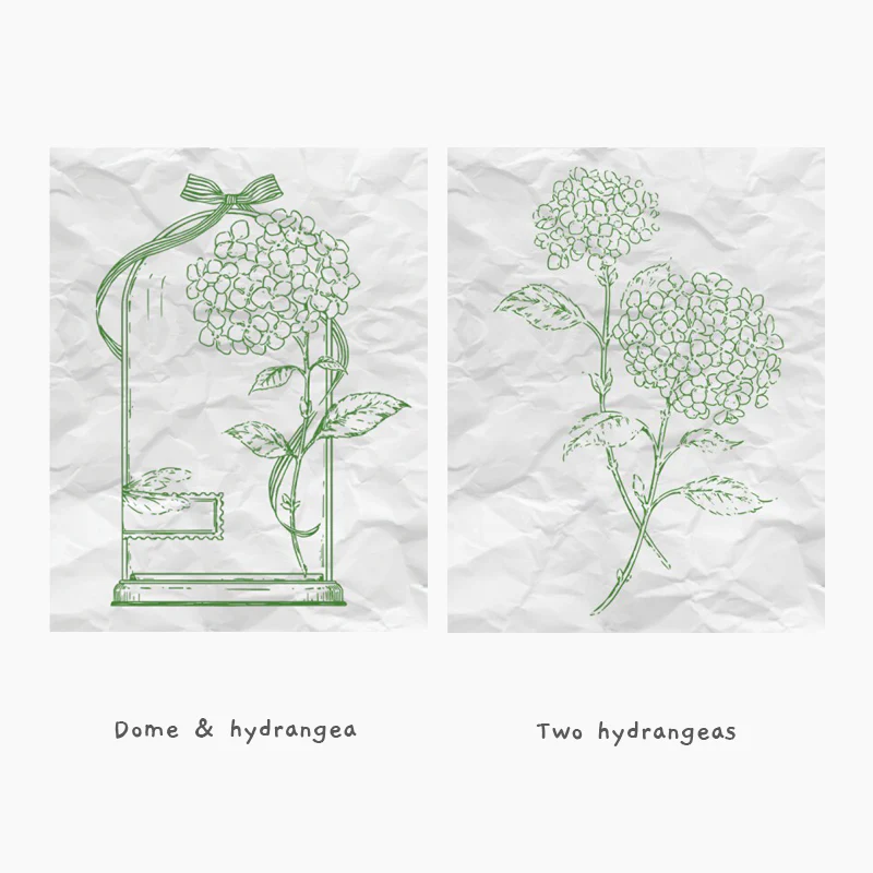Hydrangea Garden Stamp
