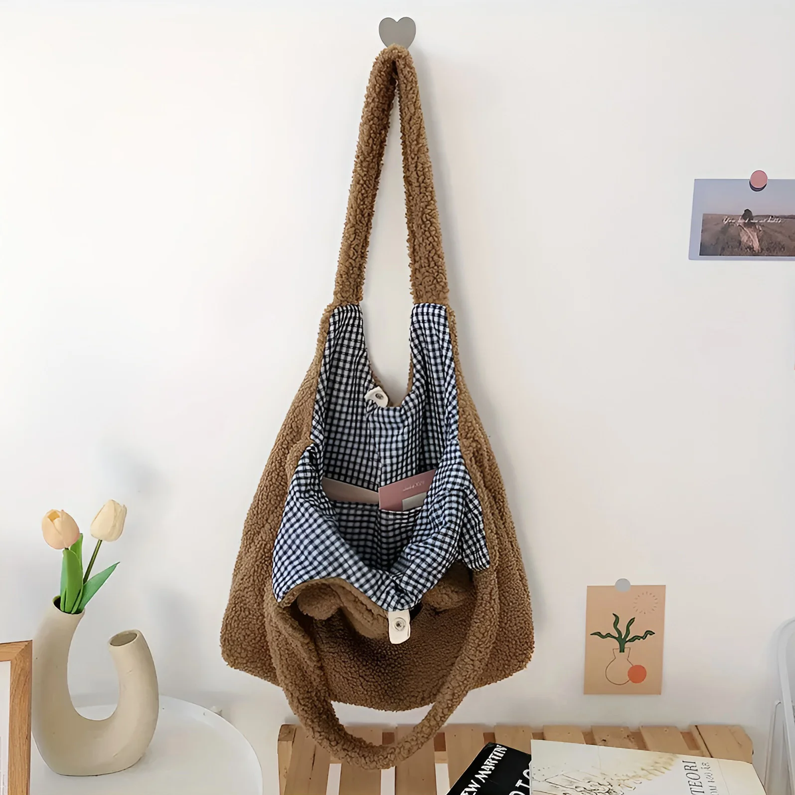 Bear Snuggler Sherpa Tote
