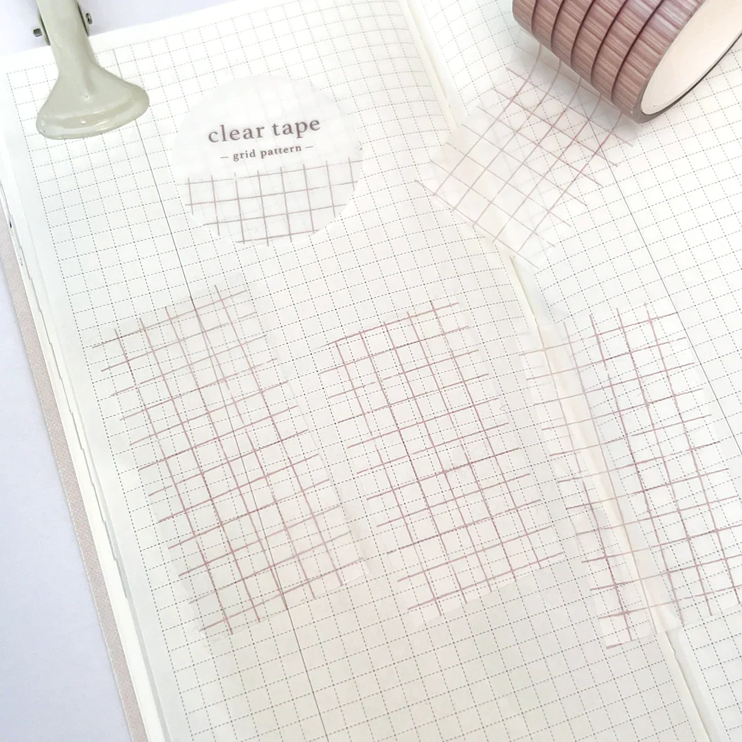 Vintage Grid Clear Tape