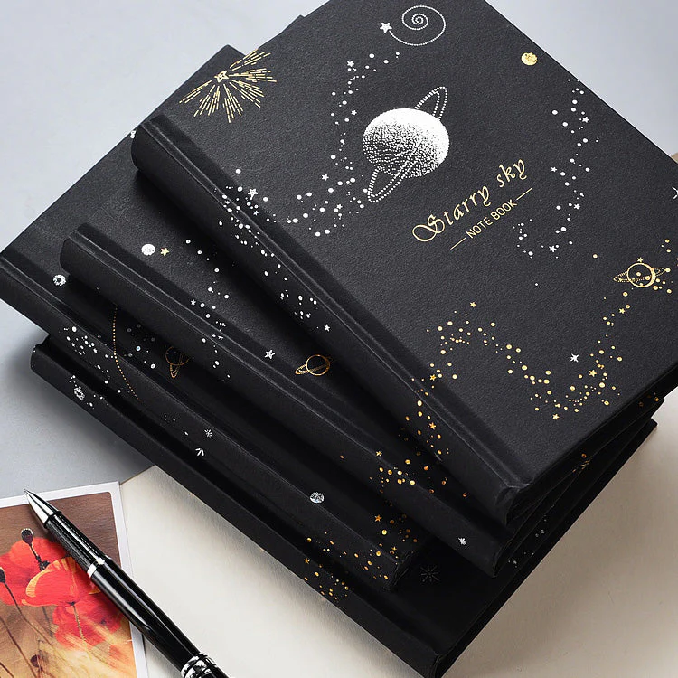 Galaxy Design Black Notebook