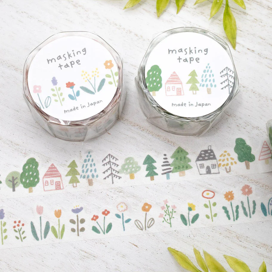 Forest Pattern Die-Cut Washtape