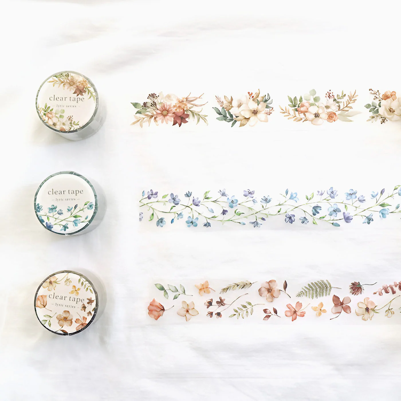 Artistic Bloom Clear Washi Tape