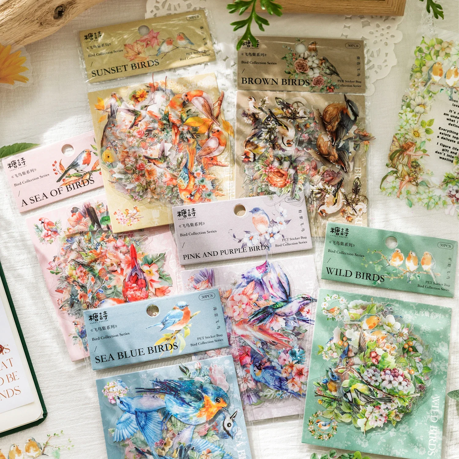 Fancy Feathers Sticker Set