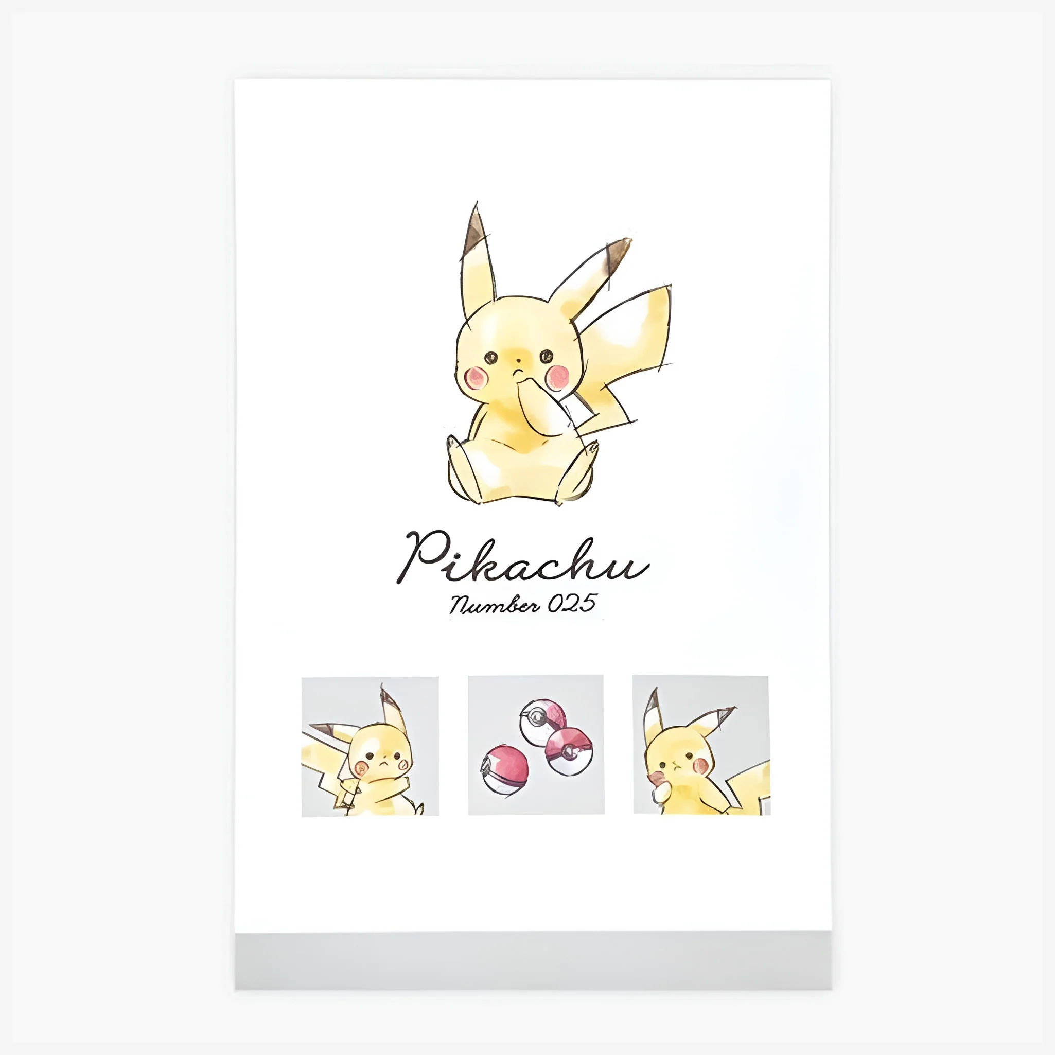 Pikachu Number 205 Letter Set