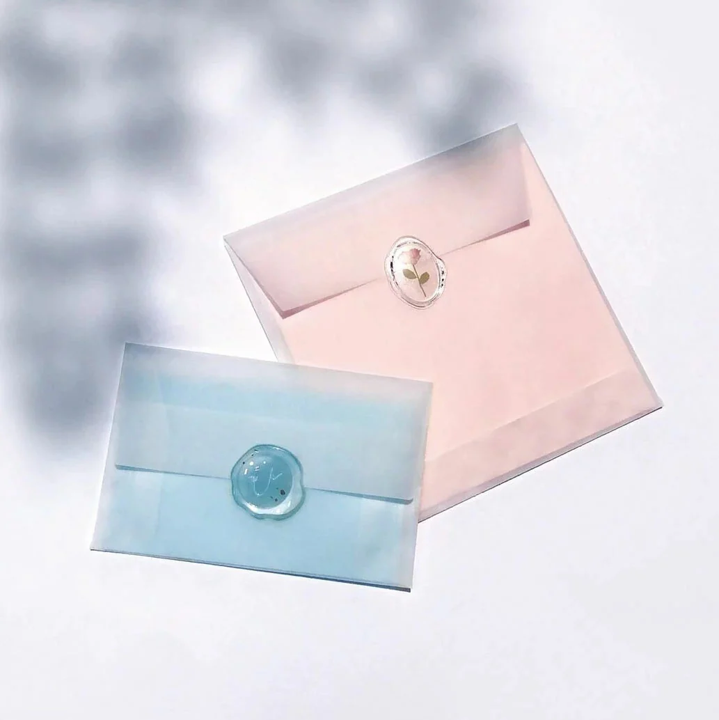 Clear Seal Stickers with Flowers