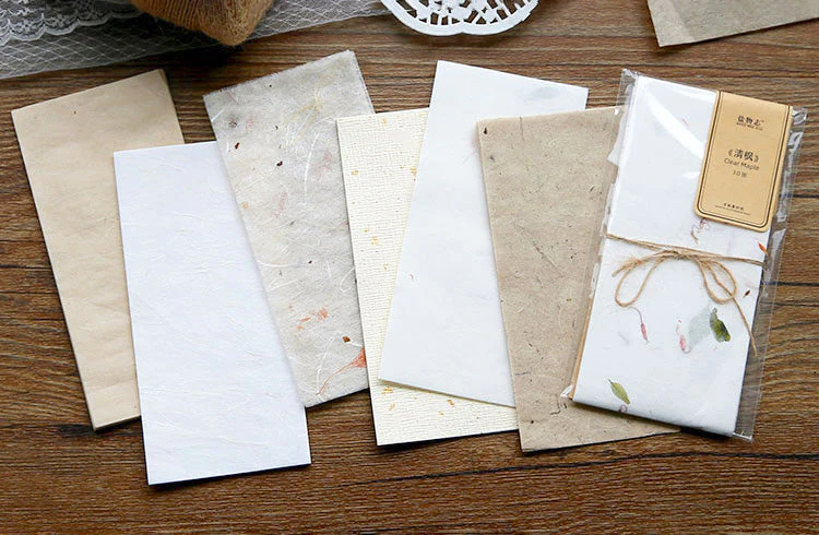Artistic Textured Paper Set  Pressed Flowers