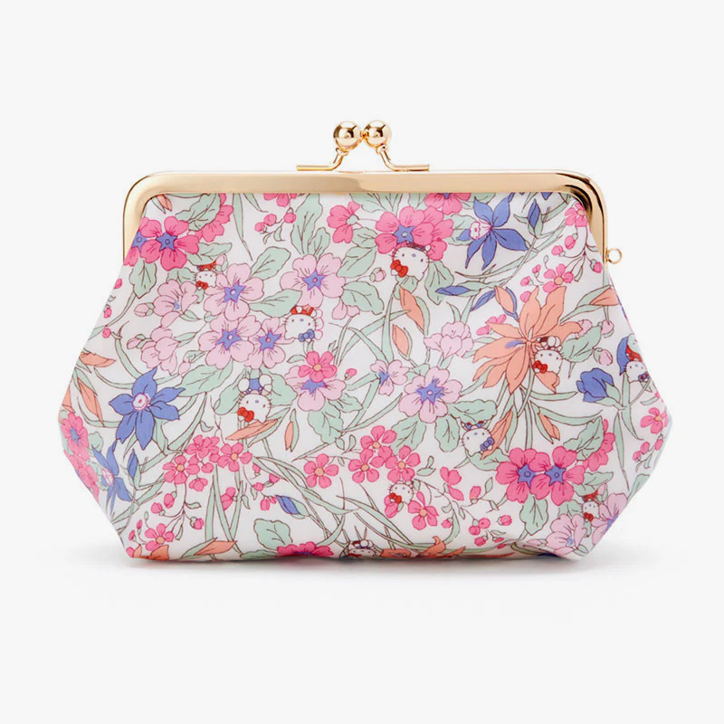 Sanrio x Liberty Fabrics Kiss Lock Floral Frame Pouch