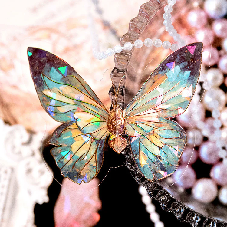 Die Cut Holo Butterfly Stickers