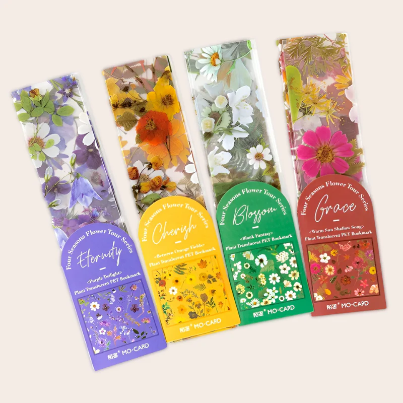 Floral Clear Bookmark Set