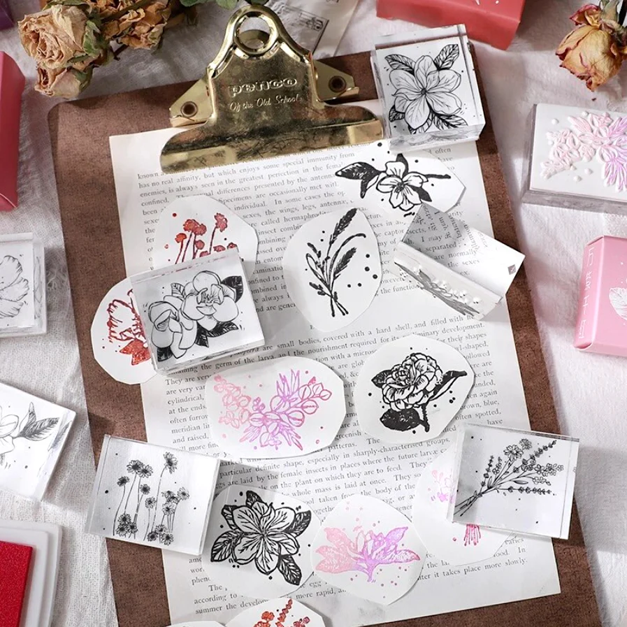 Garden Pattern Rubber Stamp