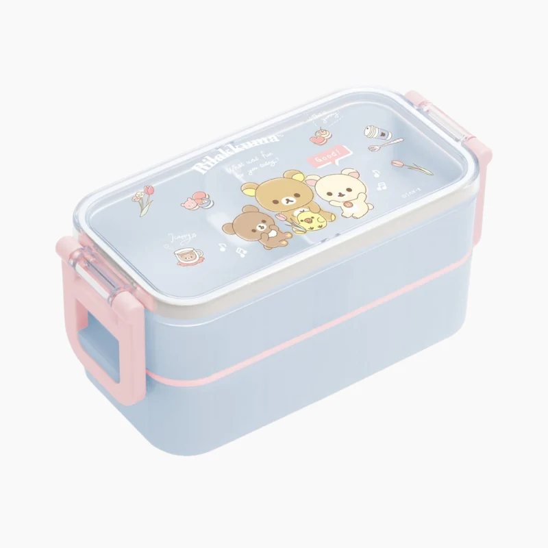 Double Layer Bento Lunch Box Blue
