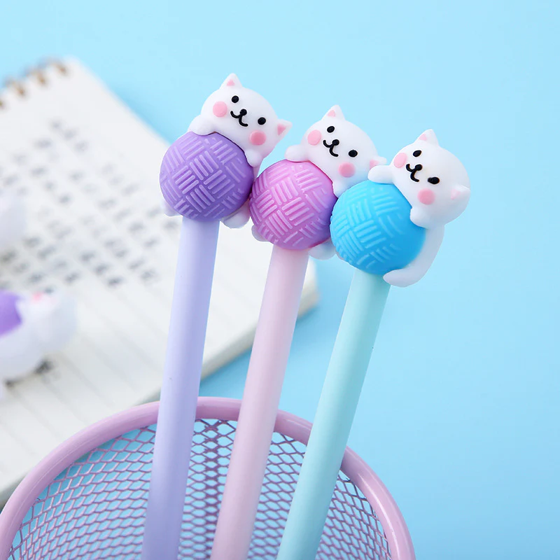 Purrfectly Yarn-tangled Cat Gel Pen
