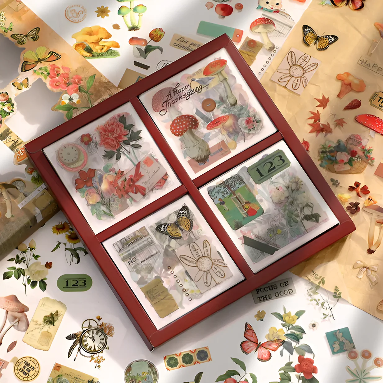 Vintage Nature Transparent Stickers