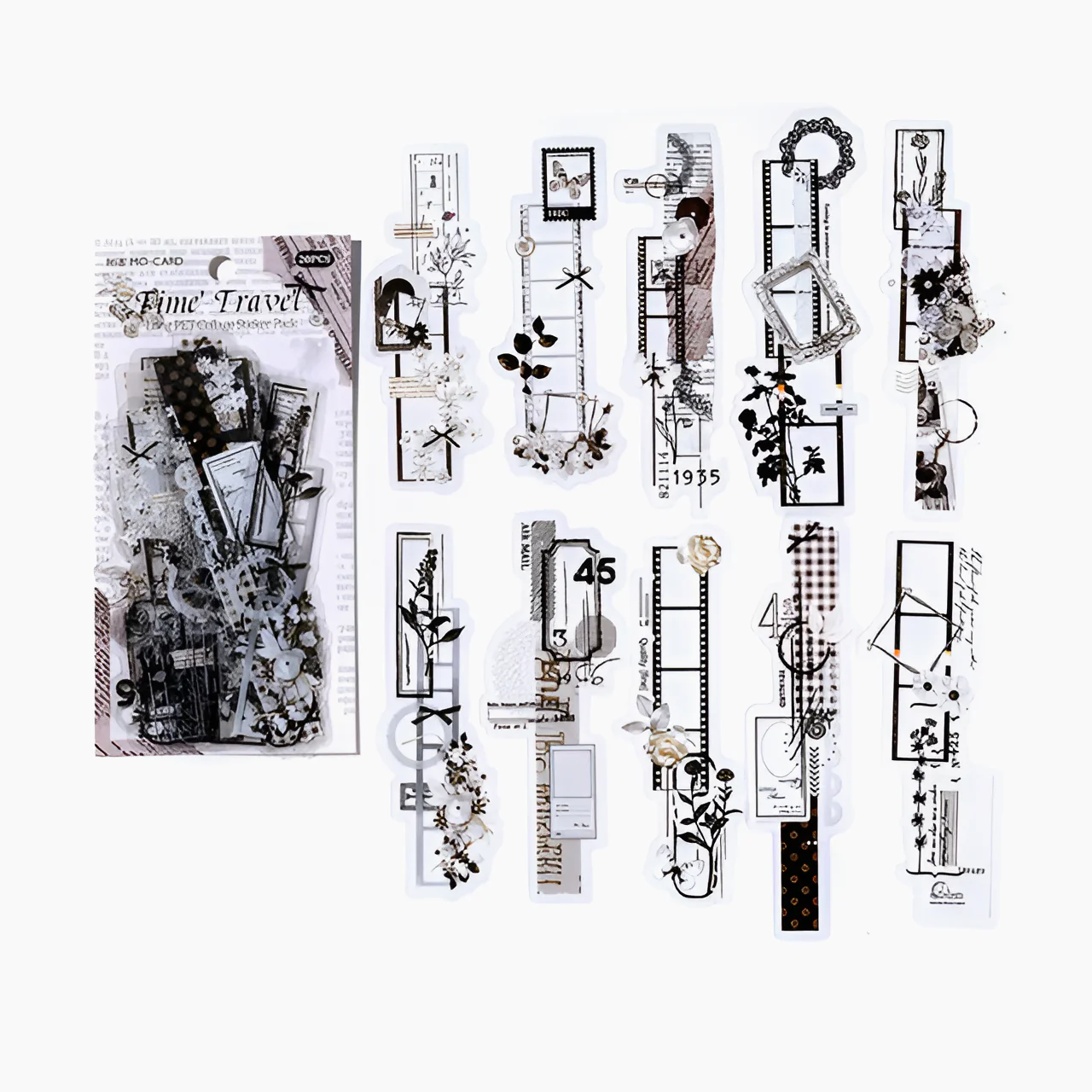 Long Strip Floral Journaling Stickers