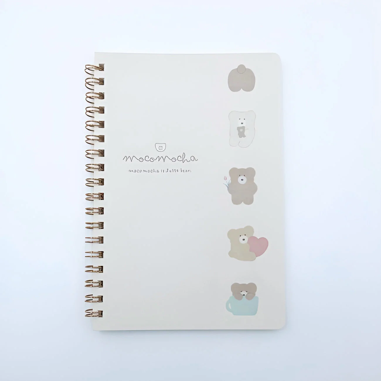 Spiral Notebook with Bear Illustrations