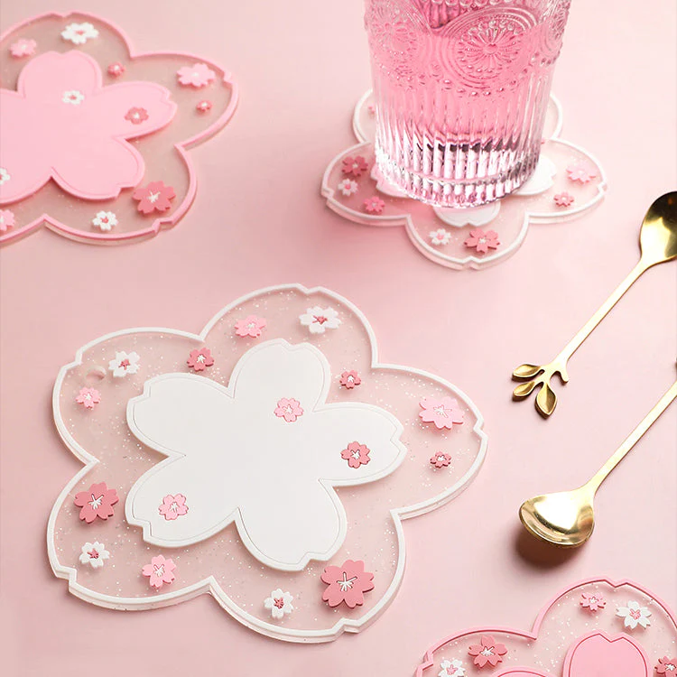 Kawaii Japanese Sakura Coaster