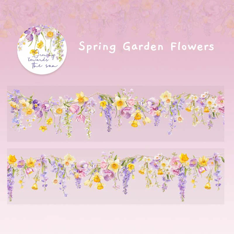 Floral Pattern Clear Masking Tapes