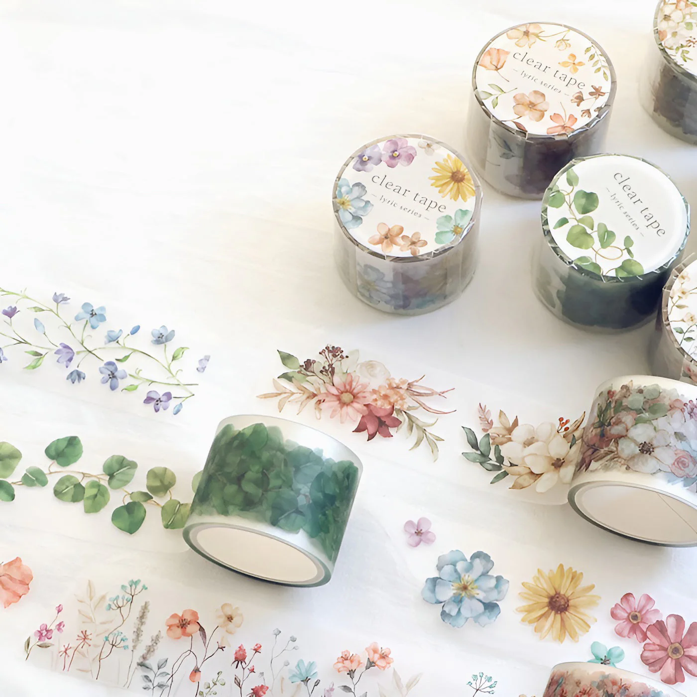 Artistic Bloom Clear Washi Tape