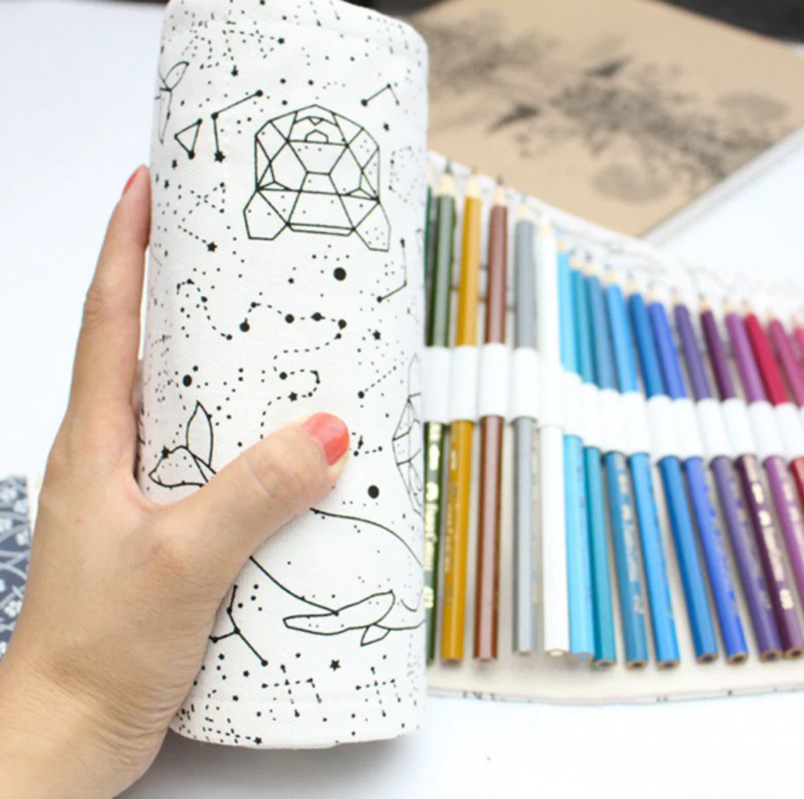 Constellations Roll-Up Pencil Case