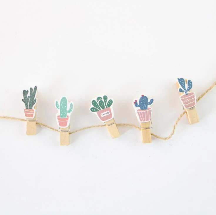 Cactus Wooden Pegs