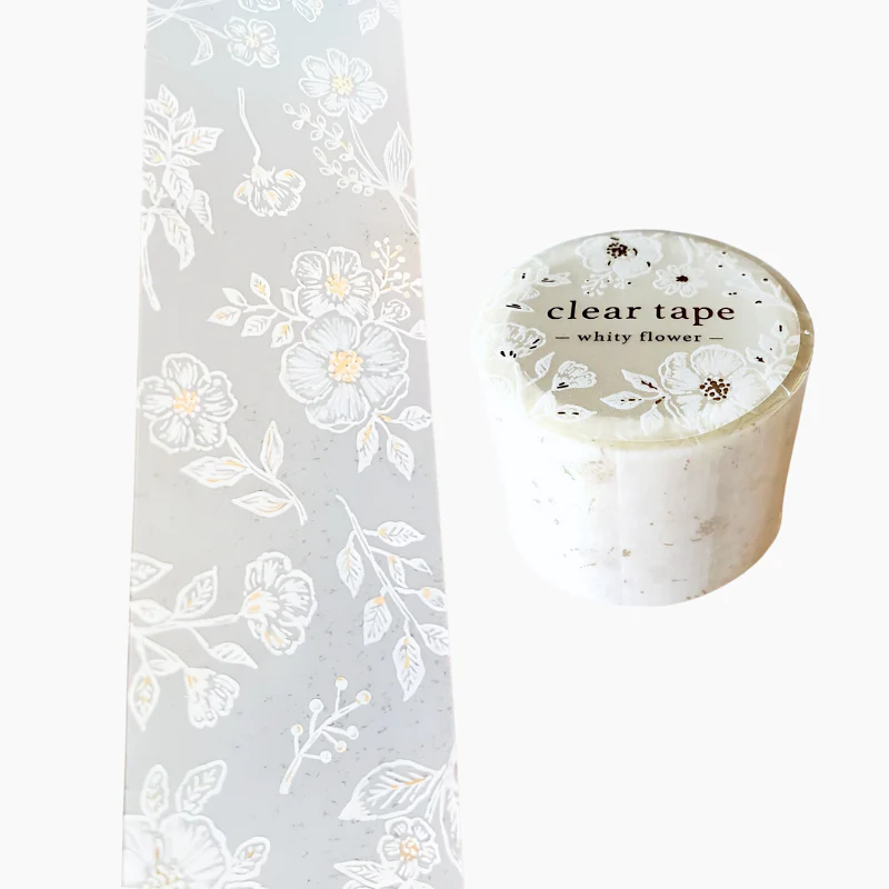 Elegant Flower Pattern Clear Tape