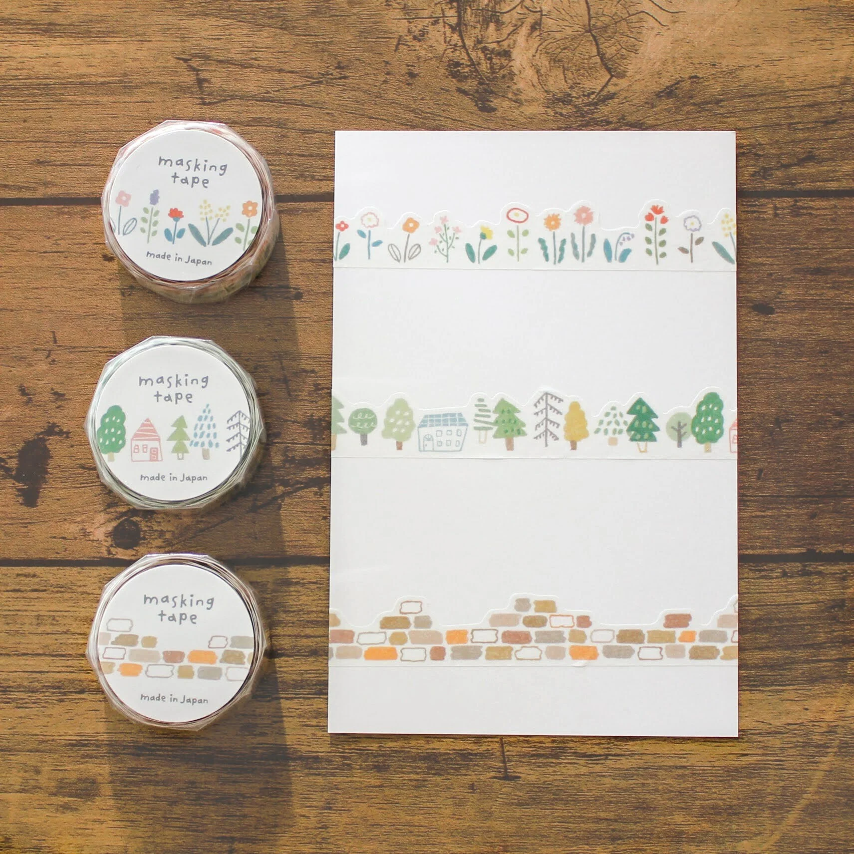 Forest Pattern Die-Cut Washtape
