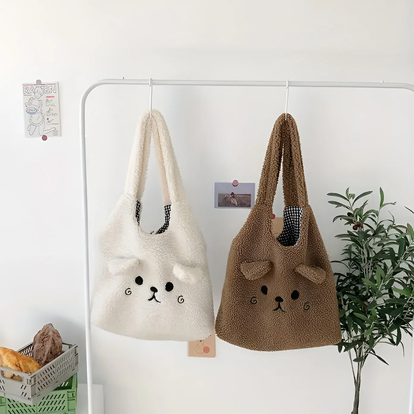 Bear Snuggler Sherpa Tote