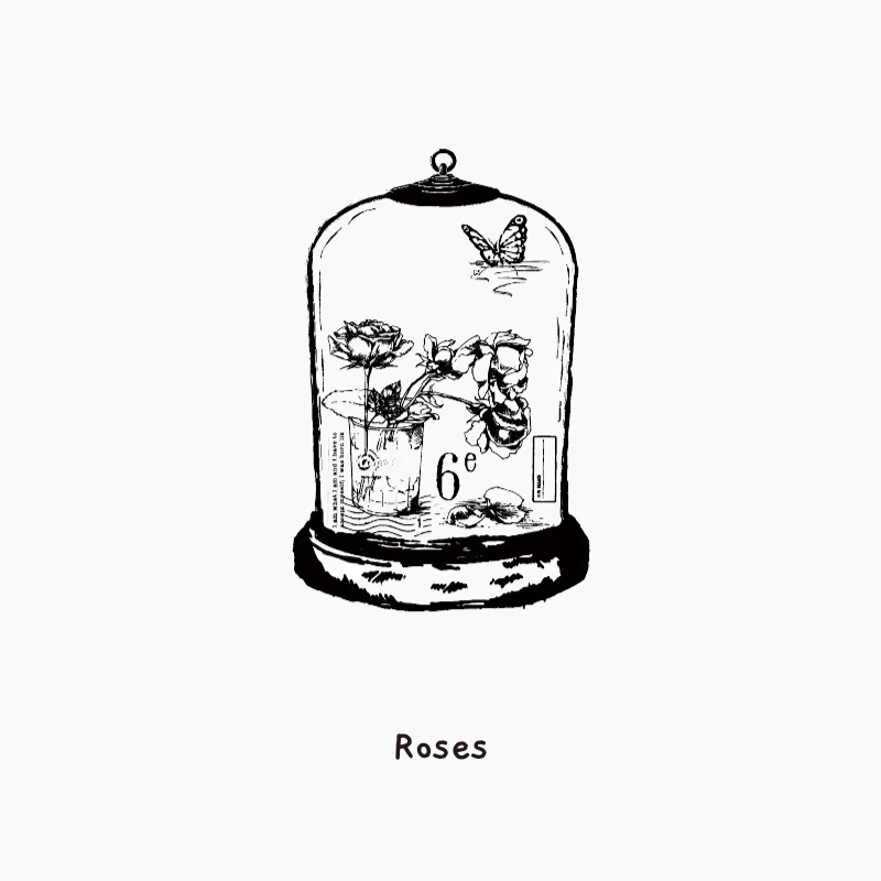 Vintage Jar Plant Stamps