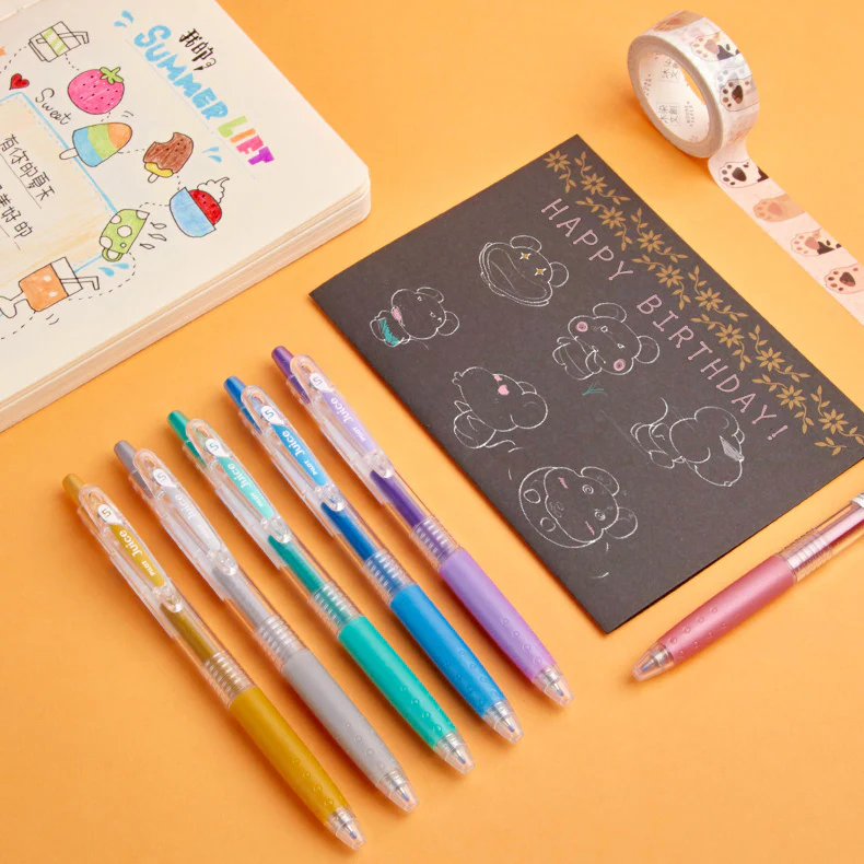 Gel Pen Set with Metallic Colors