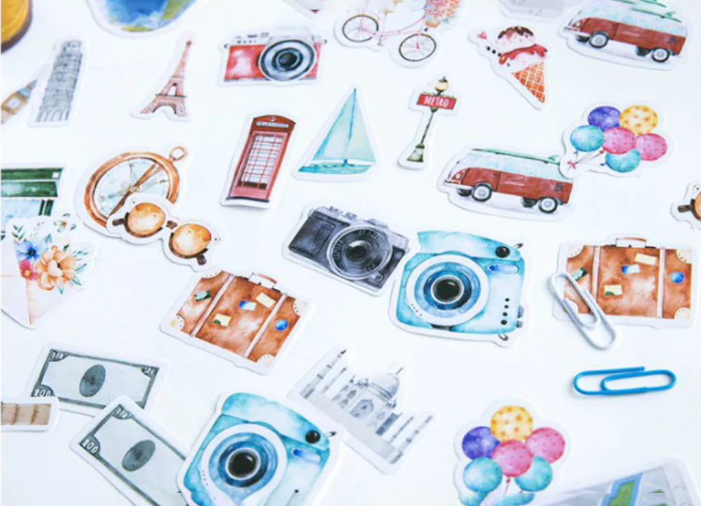 Travel Theme Paper Stickers