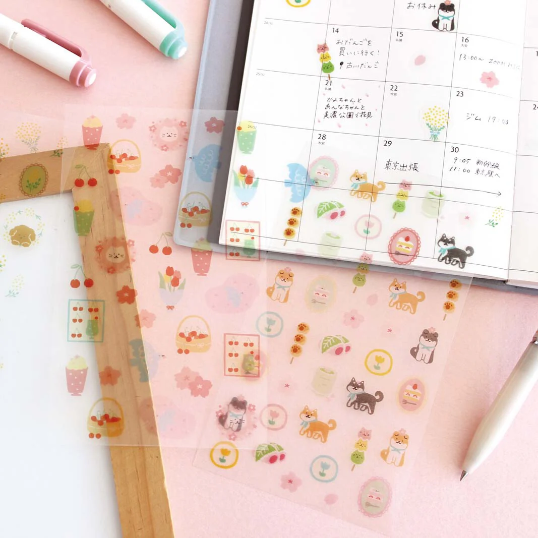 Furukawashiko Transparent Sticker Sheet Fluttering Sakura