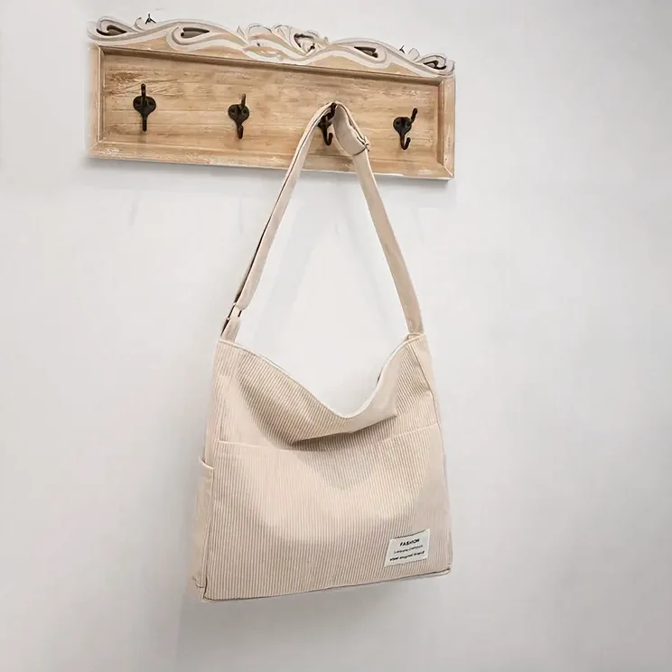 Everyday Corduroy Shoulder Tote