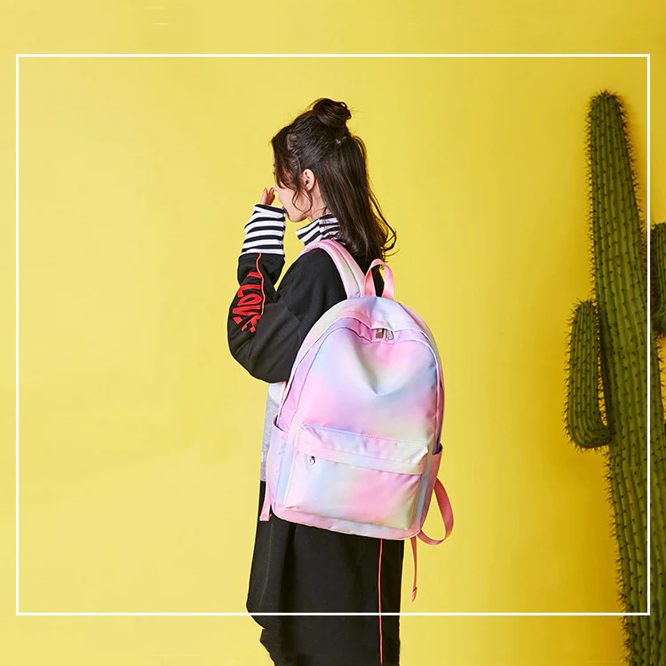 Rainbow Clouds Nylon Backpack