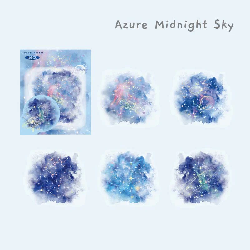 Shimmering Ink Splatter Art Stickers