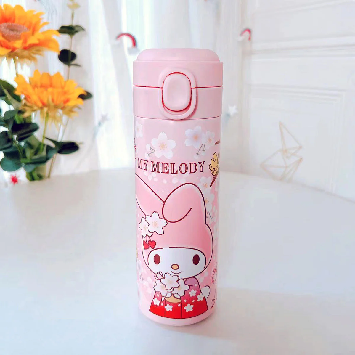 Cute Characters Water Bottle Sakura Hana