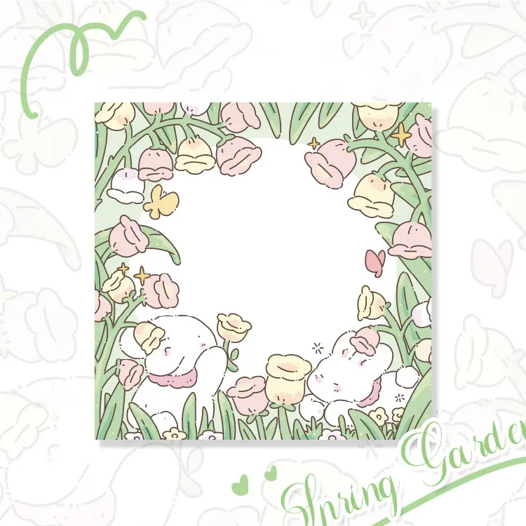 Bunny Blossom Patch Memo Pad