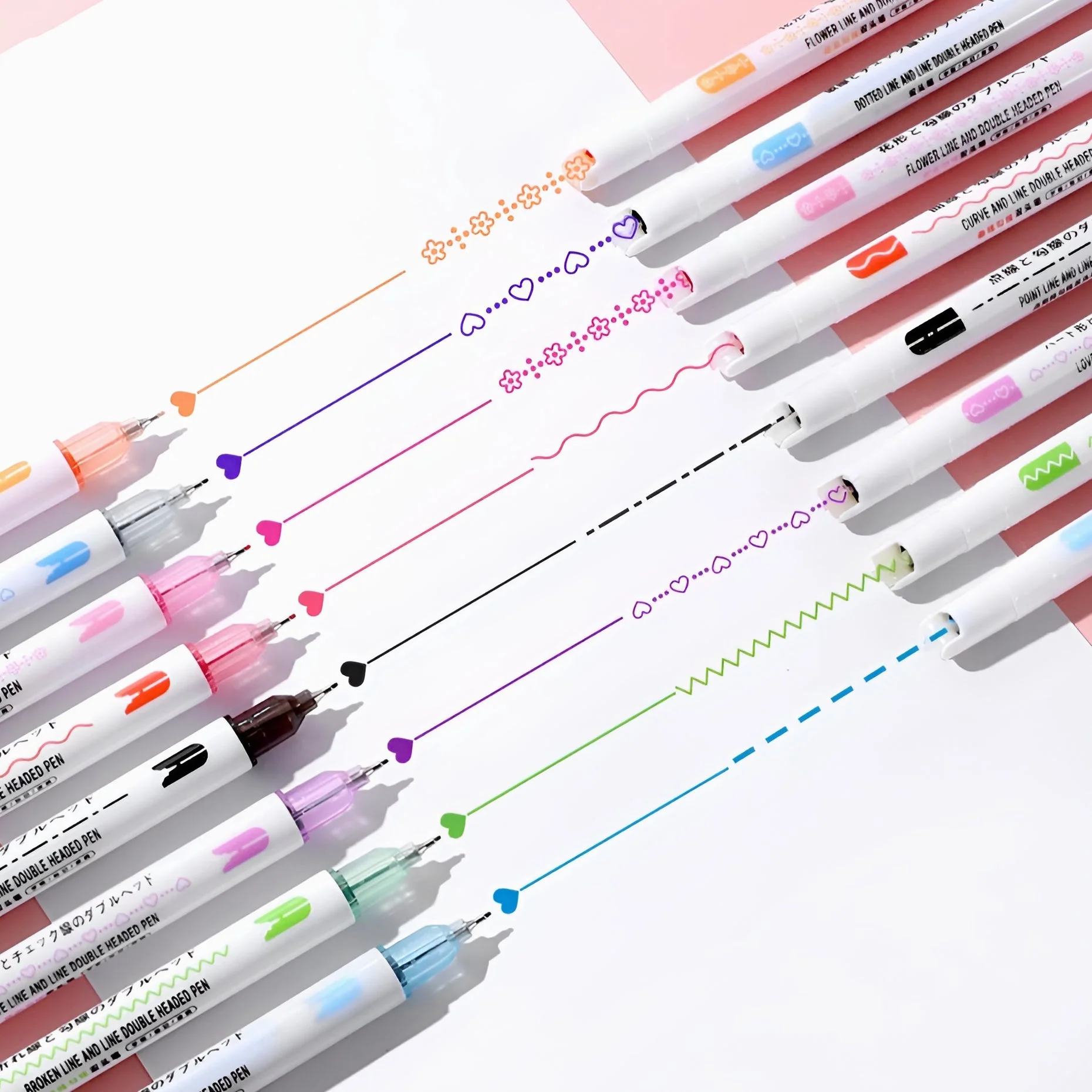 Dual Line 2 Way Markers Set of 8