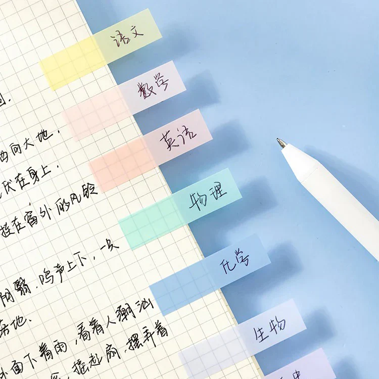 Translucent Index Sticky Notes