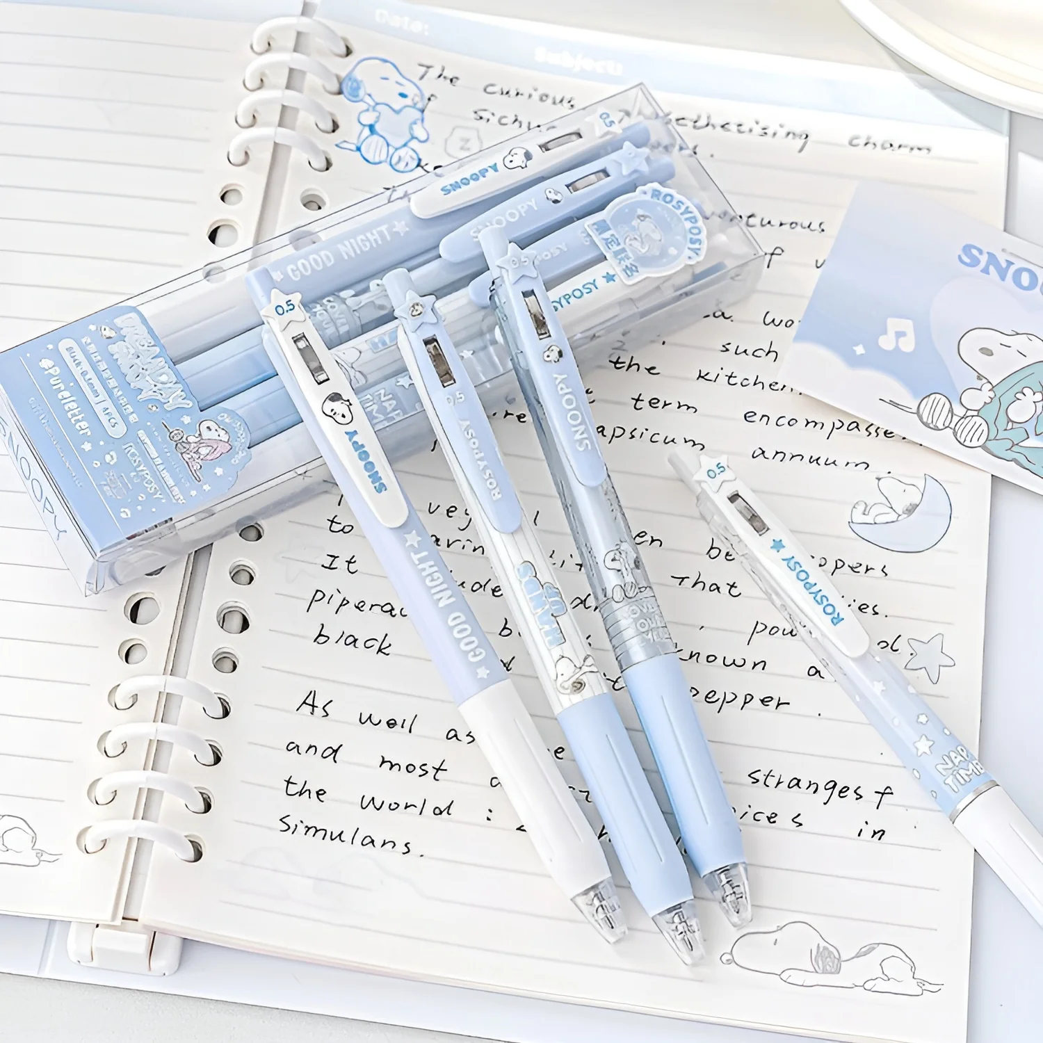 Fuzzy Snoopy Dreamy Gel Pen Set of 4