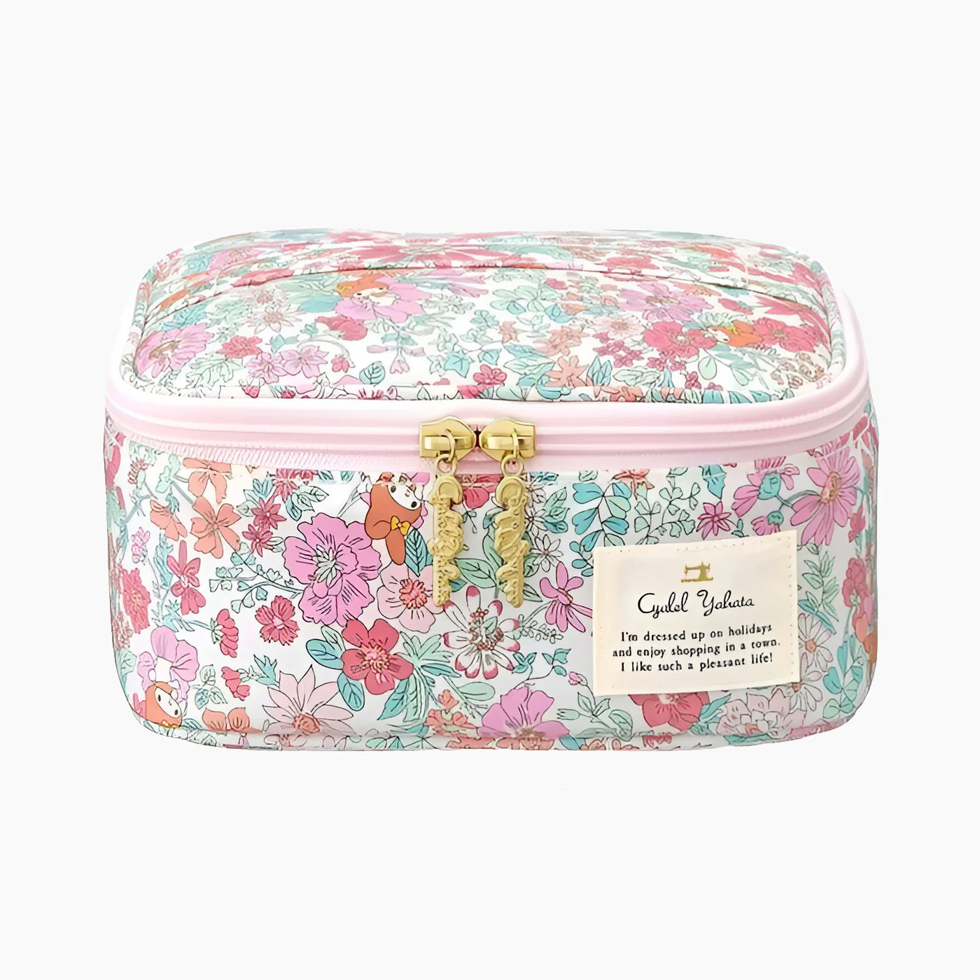 Floral Cosmetic Organizer Bag