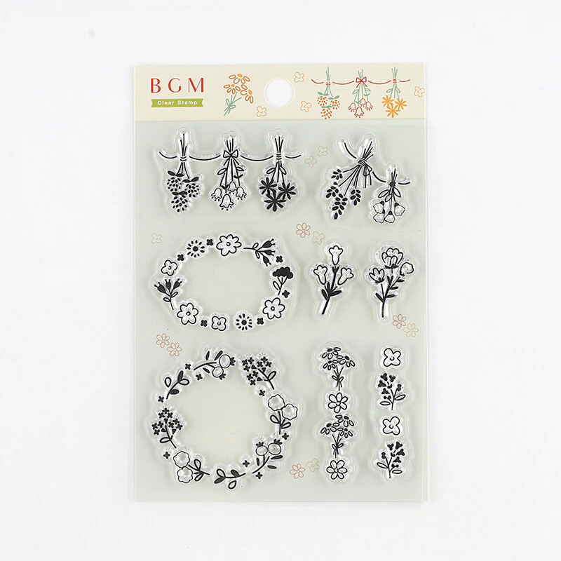 BGM Clear Stamp Flowers